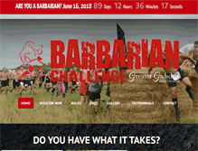 Tablet Screenshot of barbarianchallenge.com